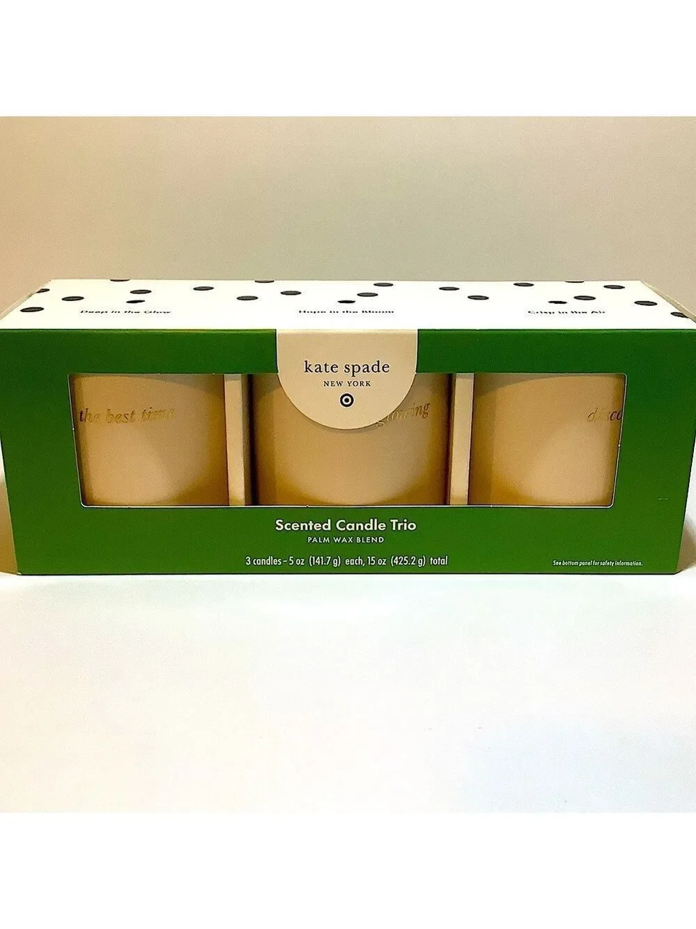 Kate Spade x Target Scented Candle 3 Pack New In Box